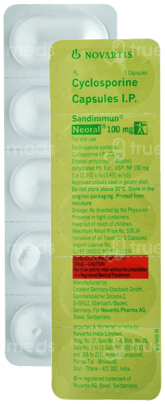 Sandimmun Neoral 100Mg Capsule 5