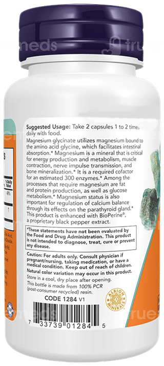 Now Magnesium Glycinate With Bioperine Veg Capsule 60