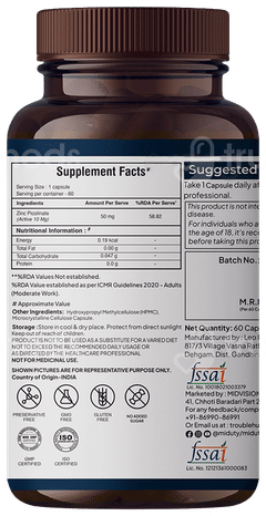 Miduty Zinc Picolinate Capsule 60