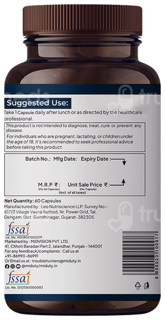 Miduty Zinc Picolinate Capsule 60