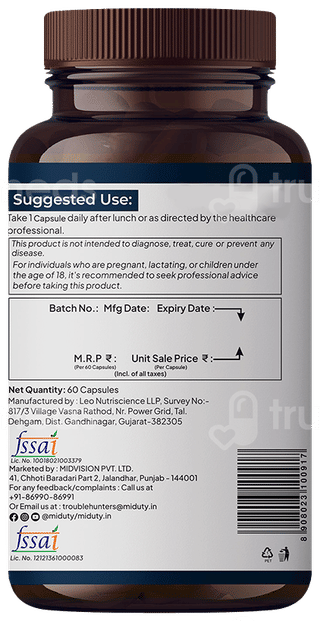 Miduty Zinc Picolinate Capsule 60
