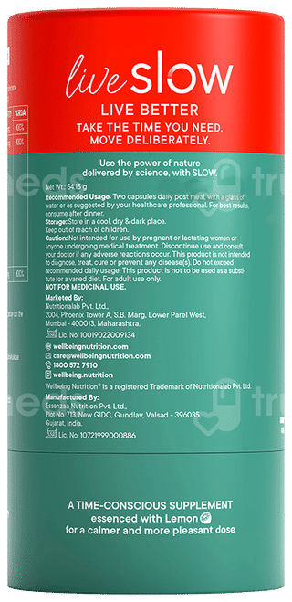 Wellbeing Nutrition Slow Magnesium + Capsule 60