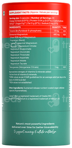 Wellbeing Nutrition Slow Magnesium + Capsule 60