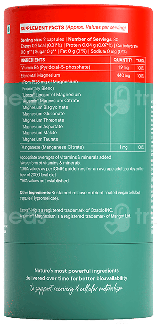 Wellbeing Nutrition Slow Magnesium + Capsule 60