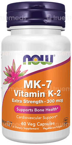 Now Mk 7 Vitamin K 2 Extra Strength 300Mcg Veg Capsule 60