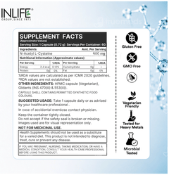 Inlife Nac N Acetyl L Cysteine Vegetarian Capsule 60