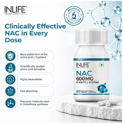 Inlife Nac N Acetyl L Cysteine Vegetarian Capsule 60