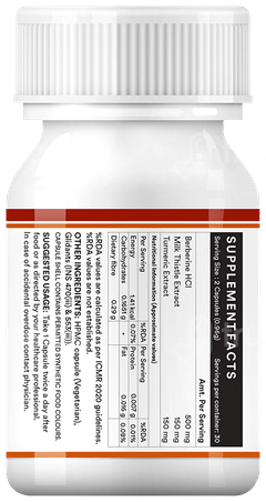 Inlife Berberine 500Mg Vegetarian Capsule 60