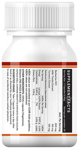 Inlife Berberine 500Mg Vegetarian Capsule 60