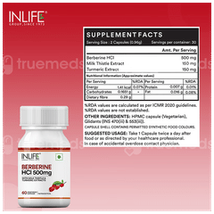 Inlife Berberine 500Mg Vegetarian Capsule 60