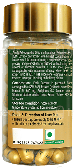 Zandu Ashwagandha 66 Ksm 66 Capsule 60