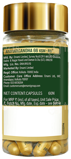 Zandu Ashwagandha 66 Ksm 66 Capsule 60
