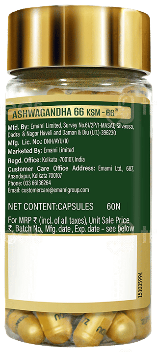 Zandu Ashwagandha 66 Ksm 66 Capsule 60