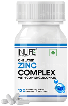 Inlife Chelated Zinc Complex Vegetarian Capsule 120 Inlife Chelated Zinc Complex Vegetarian Capsule 120