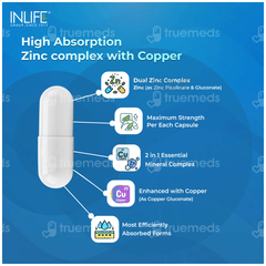 Inlife Chelated Zinc Complex Vegetarian Capsule 120