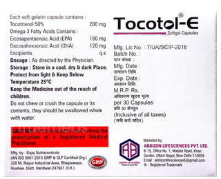 Tocotol E Softgel Capsule 10