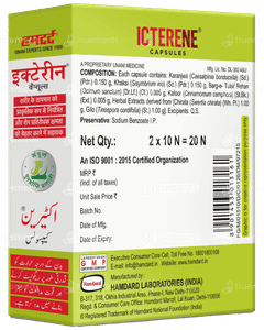 Hamdard Icterene 2 Strip Of 10 Capsules