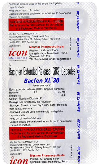 Bacfen Xl 30 Capsule 10