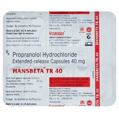 Hansbeta Tr 40 Mg Capsule 10 Hansbeta Tr 40 Mg Capsule 10
