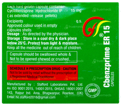 Cbenzprime Er 15 Capsule 10