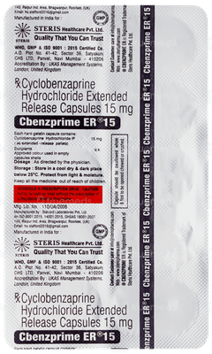 Cbenzprime Er 15 Capsule 10