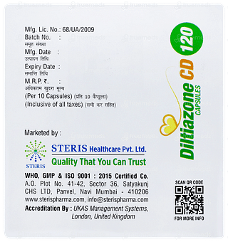 Diltiazone Cd 120 Capsule 10