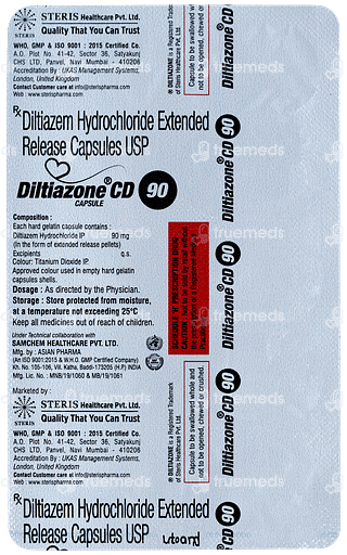 Diltiazone Cd 90 Capsule 10
