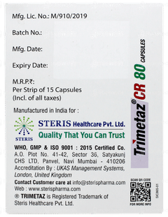 Trimetaz Cr 80 Capsule 15 Trimetaz Cr 80 Capsule 15