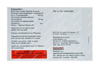 Esofine Ls 75/40 MG Capsule Sr 10