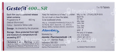 Gestofit 400mg Sr Tablet 10 Gestofit 400mg Sr Tablet 10