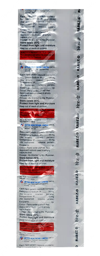 Rabez D 30/20 MG Capsule Sr 10