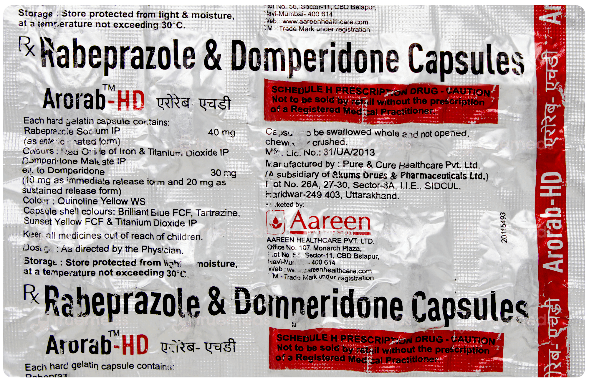 Arorab Hd 30/40 MG | Order Arorab Hd 30/40 MG Capsule Sr Online at Truemeds