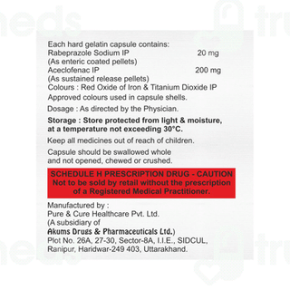 Acevil R 200/20 MG Capsule Sr 10