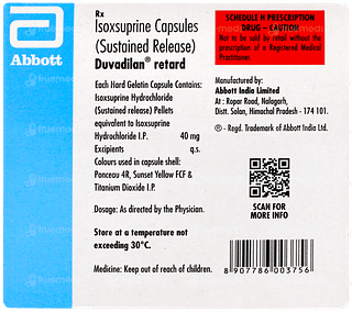 Duvadilan Retard 40mg Capsule 15