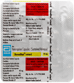 Duvadilan Retard Capsule 15 Duvadilan Retard Capsule 15