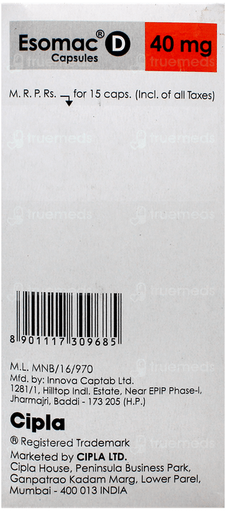 Esomac D 40 Capsule 15