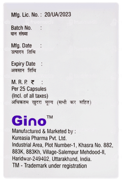 Nitrogino Tr 2.5 Capsule 25 Nitrogino Tr 2.5 Capsule 25