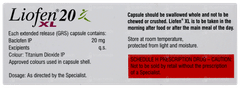 Liofen Xl 20 Capsule 10 Liofen Xl 20 Capsule 10
