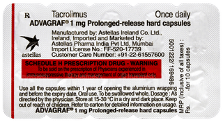 Advagraf 1mg Capsule 10