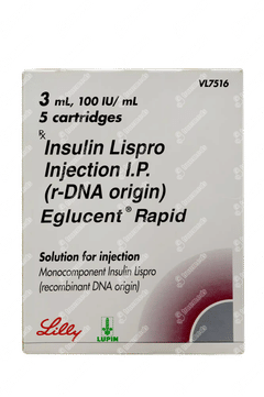 Eglucent Rapid 100iu Cartridge 3ml