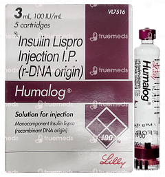 Humalog 100iu Cartridge 3ml Pack Of 5 Injection