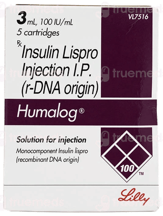 Humalog 100iu 3ml Pack Of 5 Cartridges
