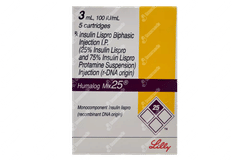 Humalog Mix 25 100iu Cartridges 3ml Pack Of 5 Injections Humalog Mix 25 100iu Cartridges 3ml Pack Of 5 Injections