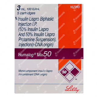 Humalog Mix50 Cartridges 3ml Pack Of 5 Injections