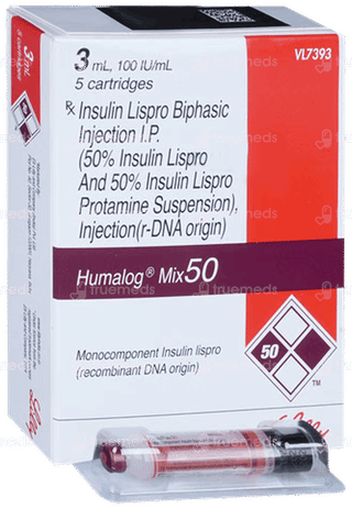 Humalog Mix50 Cartridges 3Ml Pack Of 5 Injections