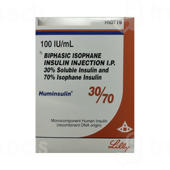 Huminsulin 30/70 100iu Cartridges 3ml Pack Of 5 Injections Huminsulin 30/70 100iu Cartridges 3ml Pack Of 5 Injections