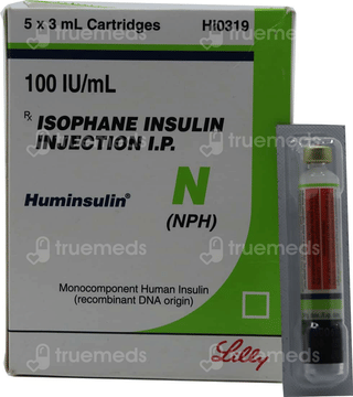 Huminsulin N 100Iu Cartridge 3Ml Pack Of 5 Injections