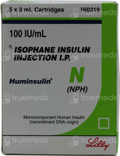 Huminsulin N 100Iu Cartridge 3Ml Pack Of 5 Injections