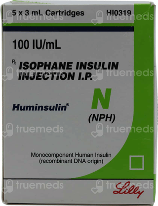Huminsulin N 100Iu Cartridge 3Ml Pack Of 5 Injections