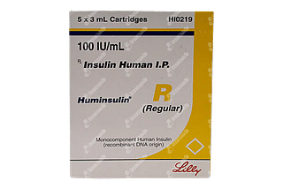 Huminsulin R 100iu Cartridges 3ml Pack Of 5 Injections